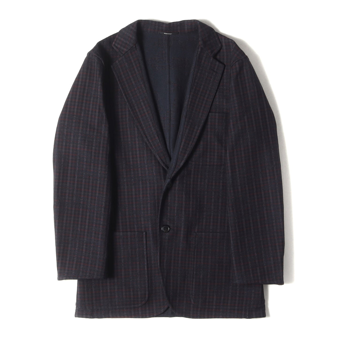 リバーシブル チェック ジャガード テーラード ジャケット