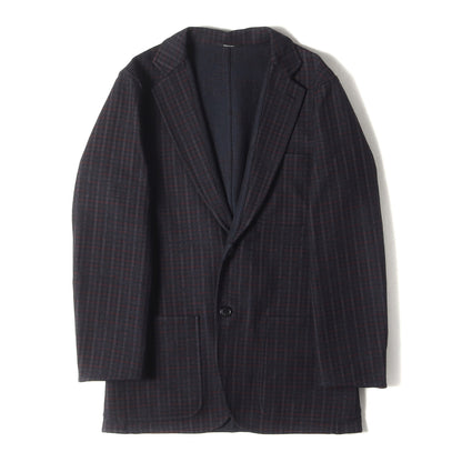 リバーシブル チェック ジャガード テーラード ジャケット