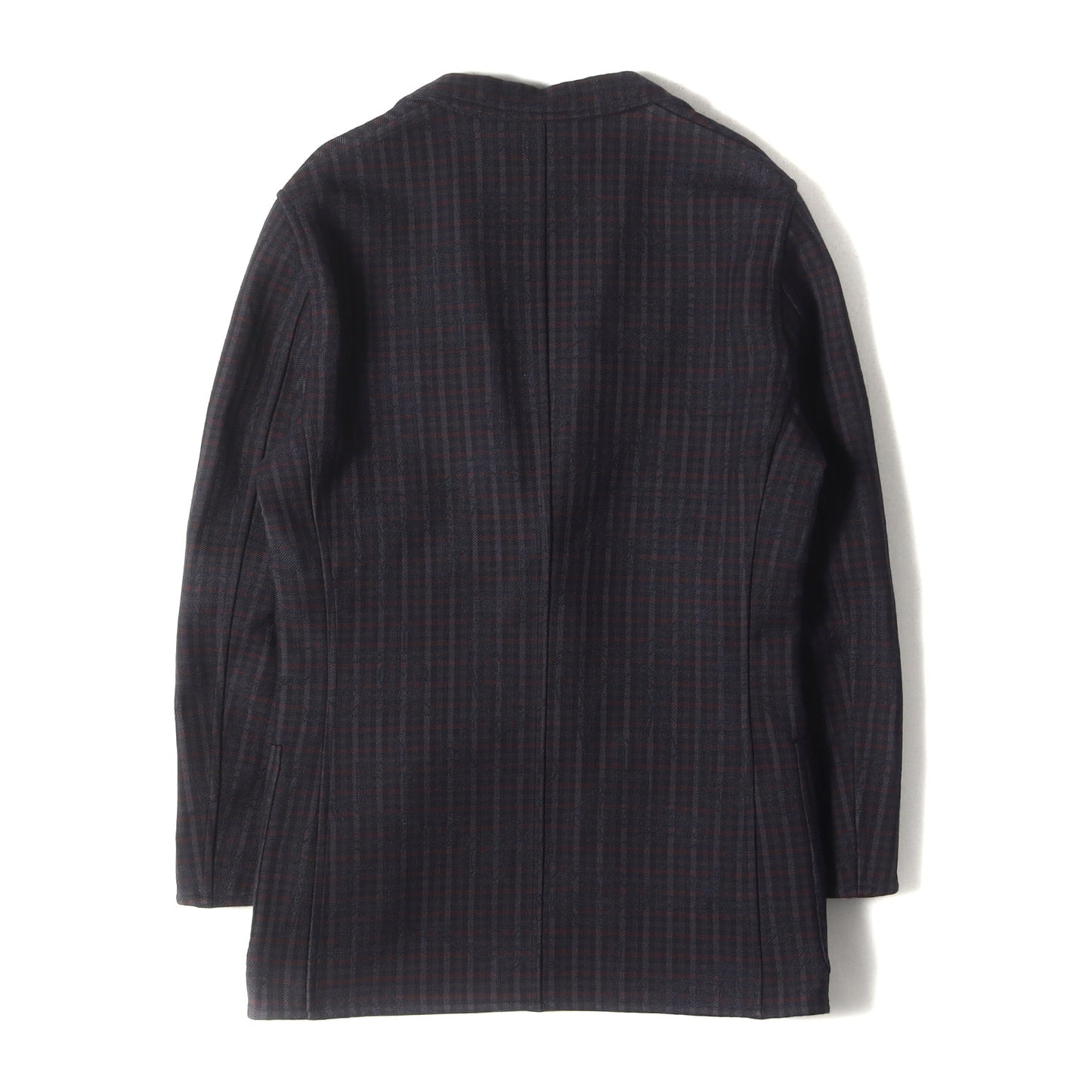 リバーシブル チェック ジャガード テーラード ジャケット