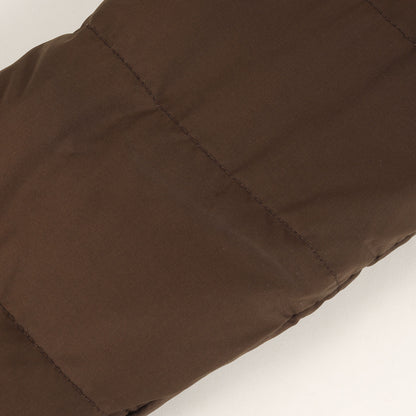 茶タグ フード付き フルジップ ダウンジャケット