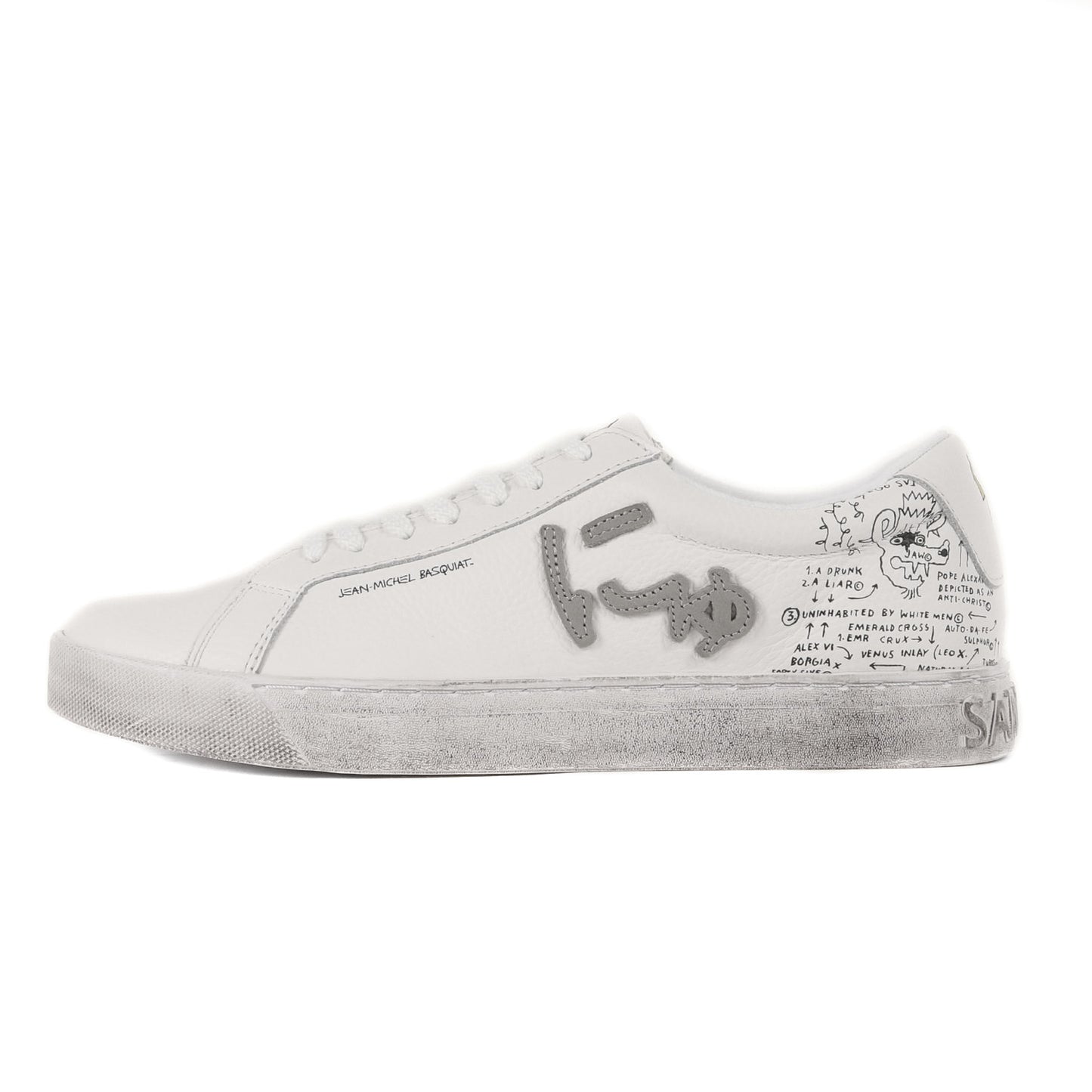 23AW × Jean-Michel Basquiat にゅ～ず SG8 レザー スニーカー