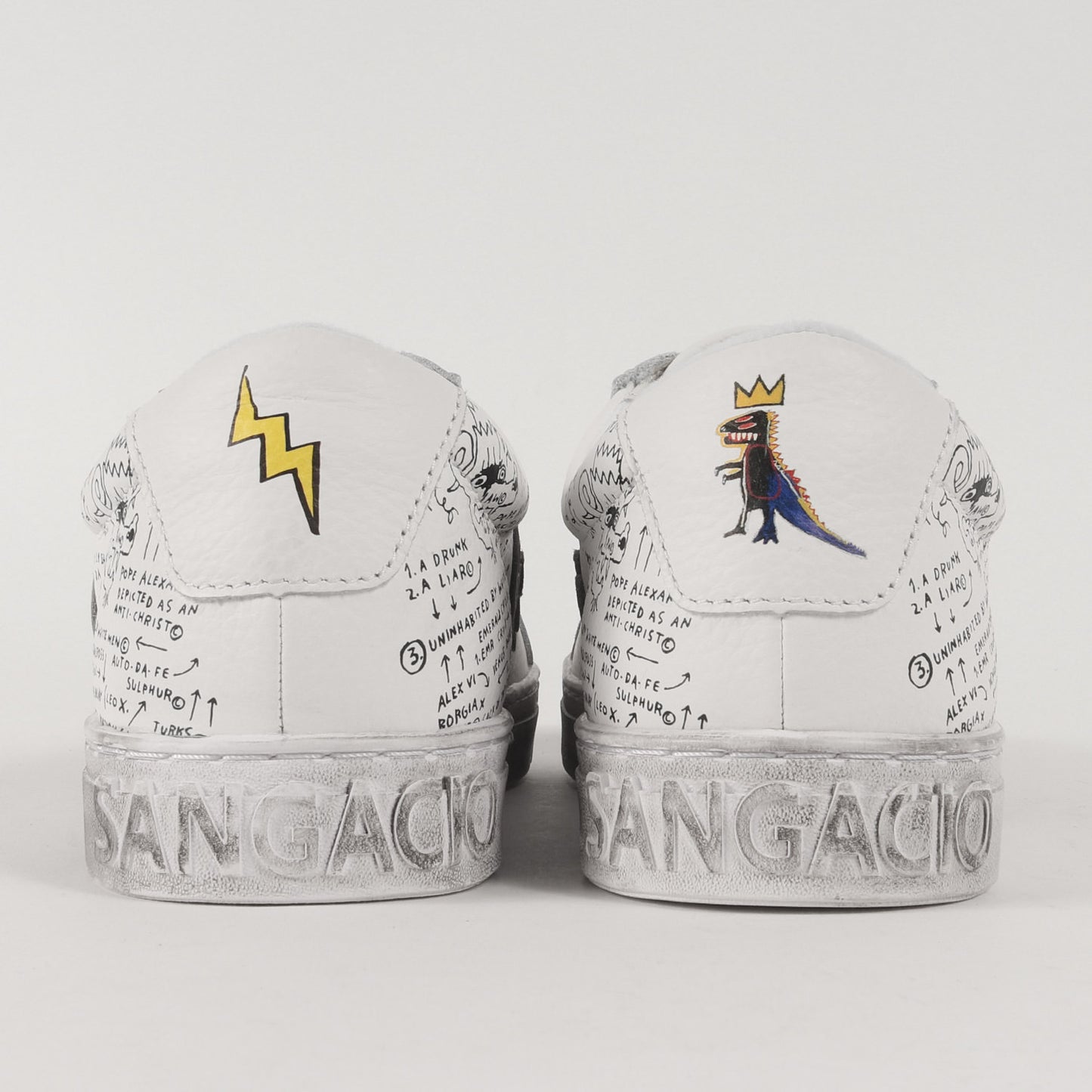 23AW × Jean-Michel Basquiat にゅ～ず SG8 レザー スニーカー