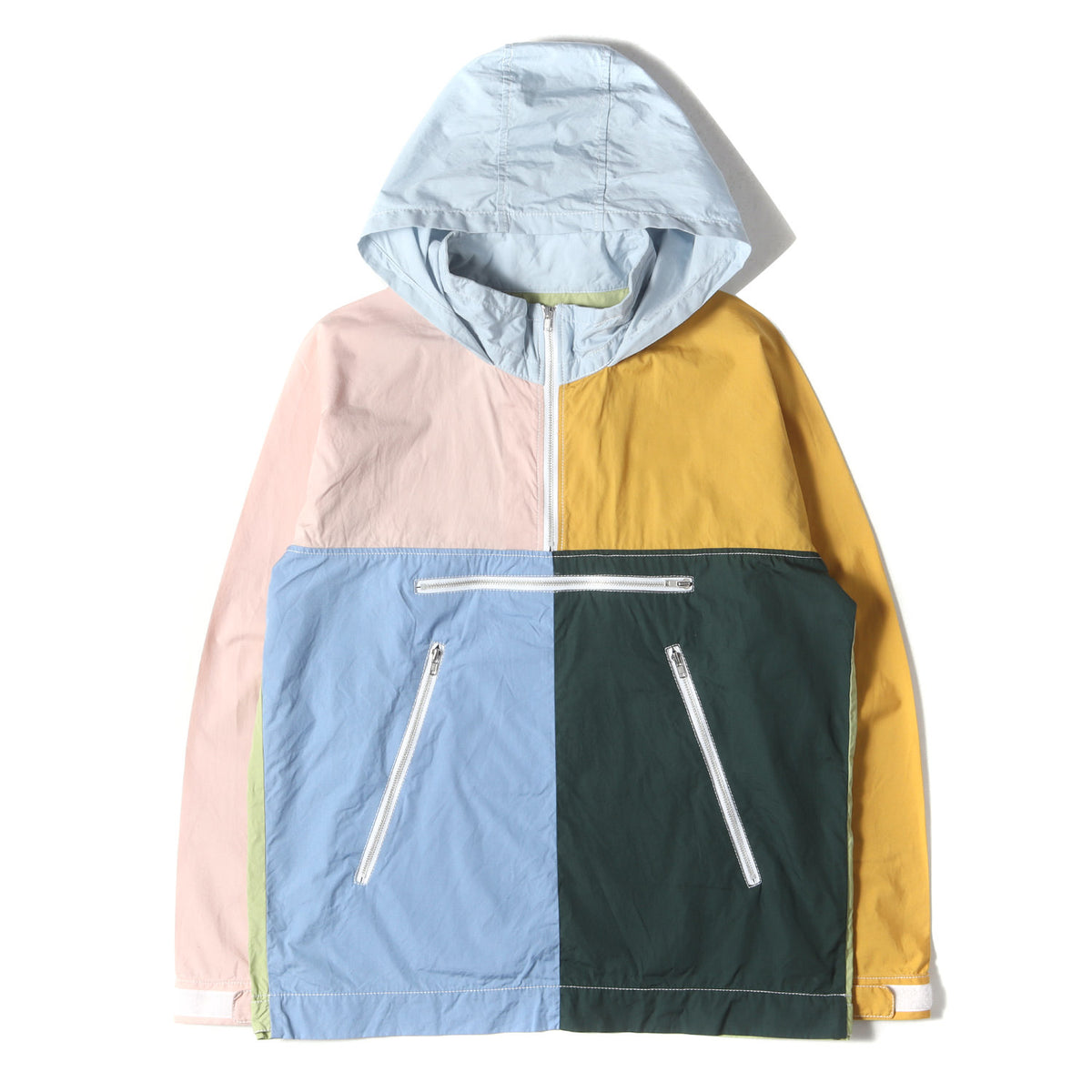マルチカラー ブロック ハーフジップ プルオーバー ジャケット (Colour Block Half Zip Jacket)