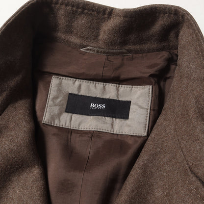 スタンドカラー ウールナイロン ロング コート