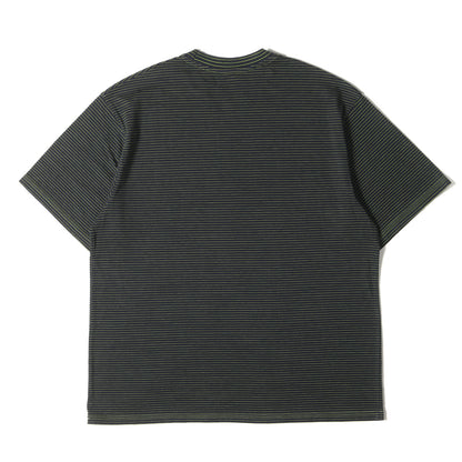 24SS ボーダー ハイゲージ ニット Tシャツ (NEW BASIC GARMENT DYE BORDER T-SHIRT 95-242-001)