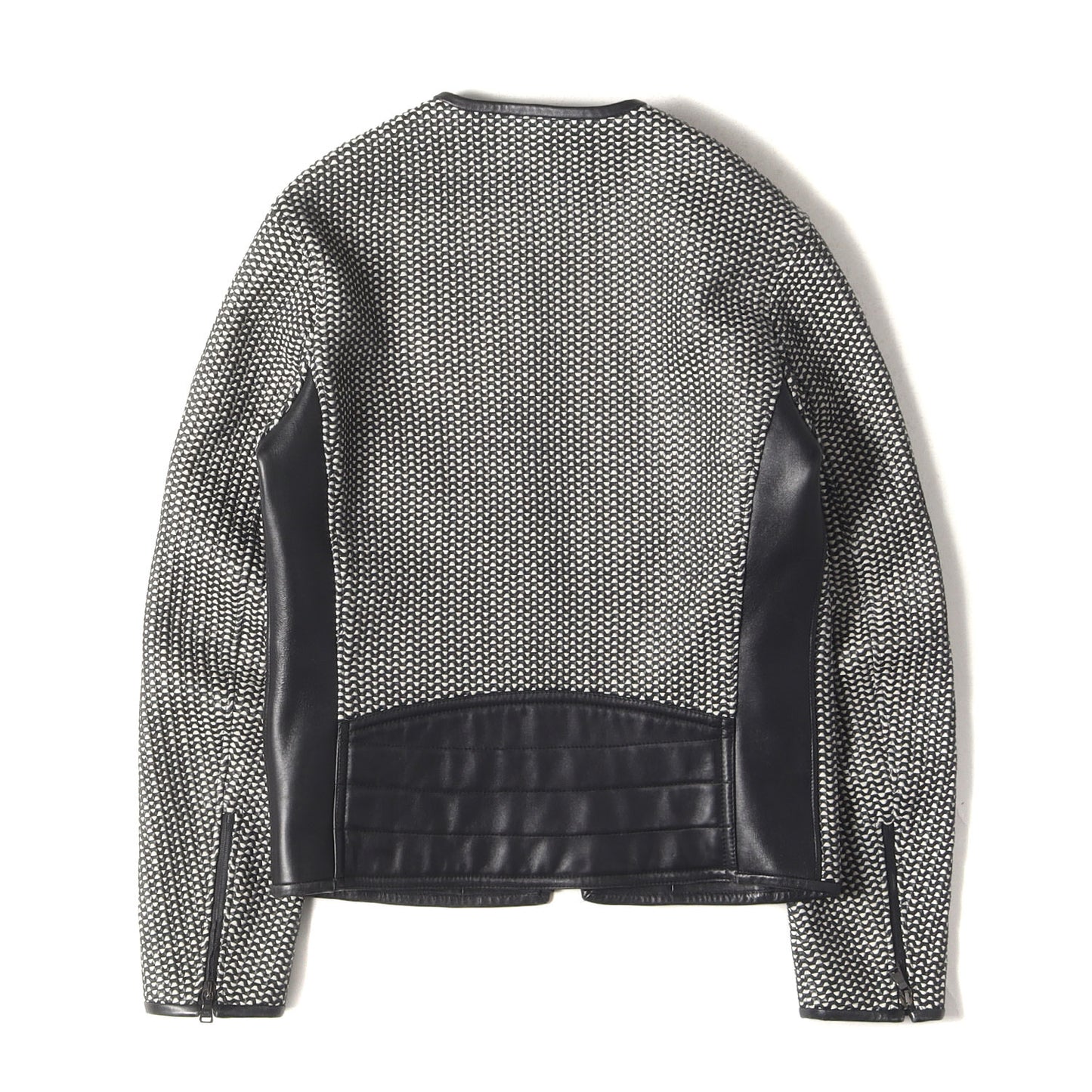 ウーブンレザー ノーカラー ジャケット(SLIM FIT)