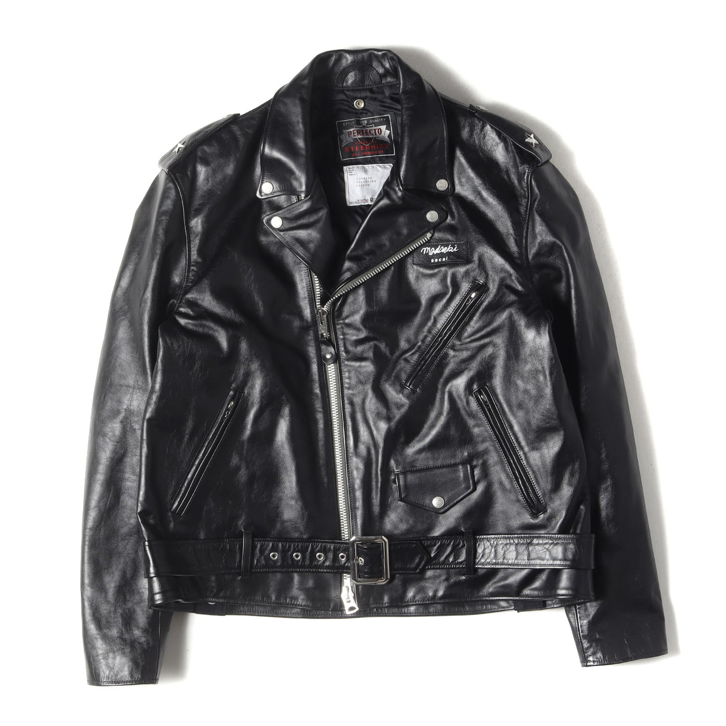 22AW × Schott × MADSAKI ステアハイドレザー ワンスター ダブル ライダースジャケット (Leather Blouson 22-02878M)