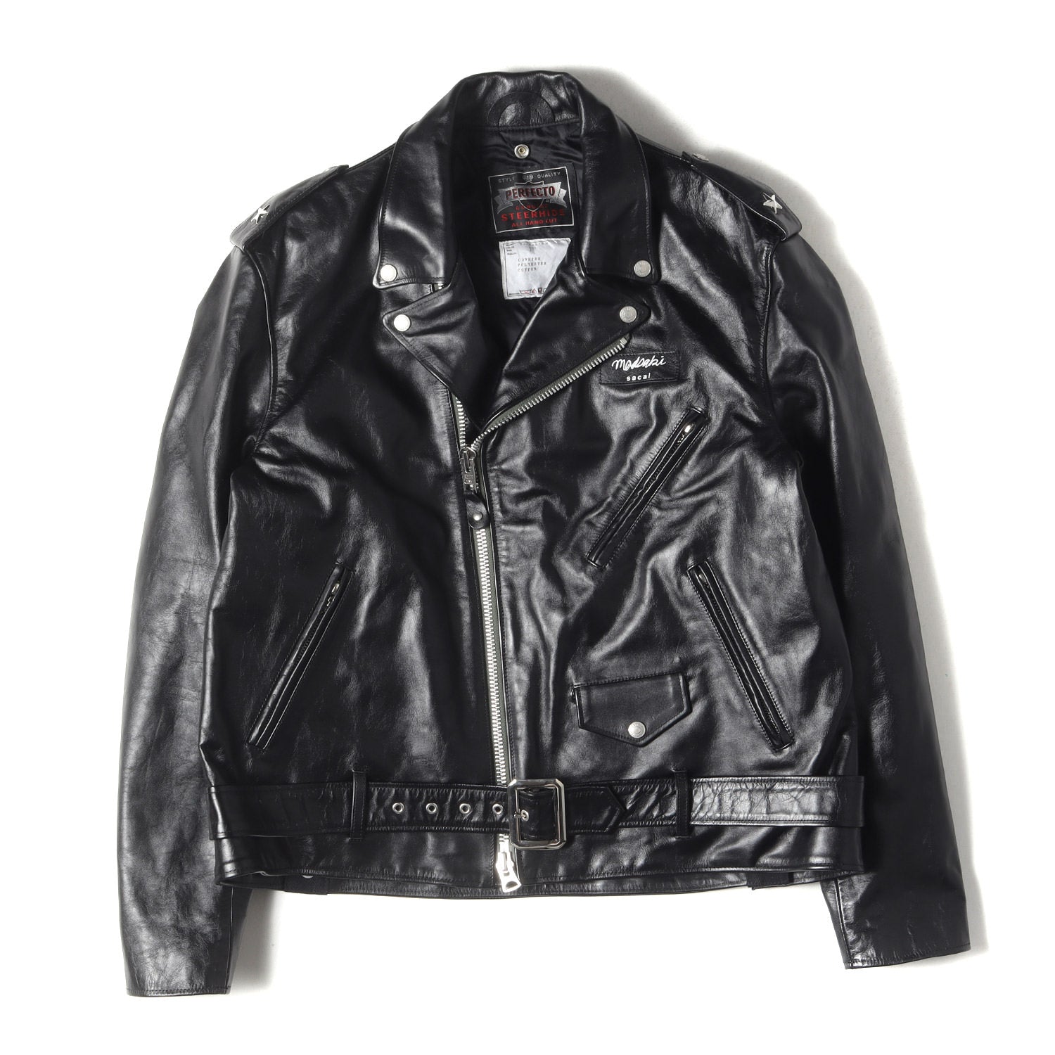 Sacai (サカイ) 22AW × Schott × MADSAKI ステアハイドレザー ワン  