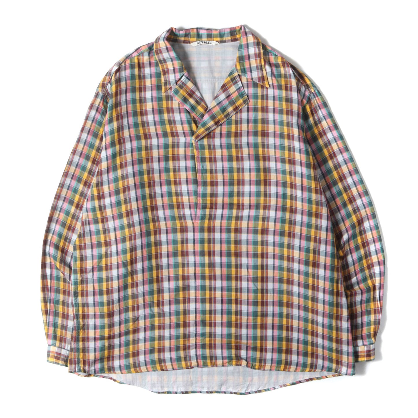 マドラスチェック ダブルクロス プルオーバー シャツ (GIZA LIGHT WEIGHT DOUBLE-CLOTH P/O SHIRTS A22SS02GN)