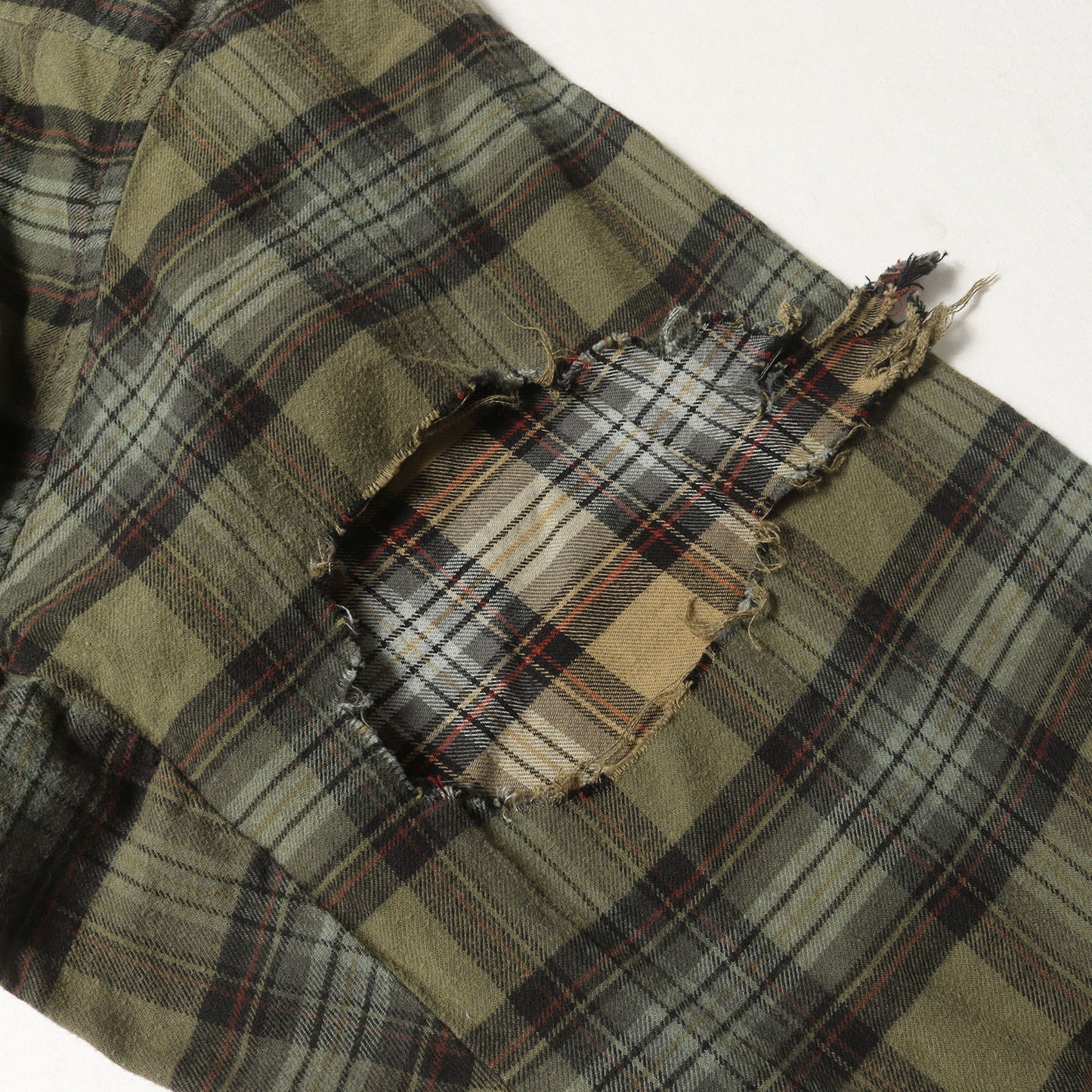 24AW グラフィックTシャツ レイヤード オーバーサイズ チェック ネルシャツ(L/S Paris Liberty Layered Shirt XC24 794656 TQM20 2880)