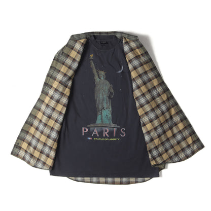 24AW グラフィックTシャツ レイヤード オーバーサイズ チェック ネルシャツ(L/S Paris Liberty Layered Shirt XC24 794656 TQM20 2880)