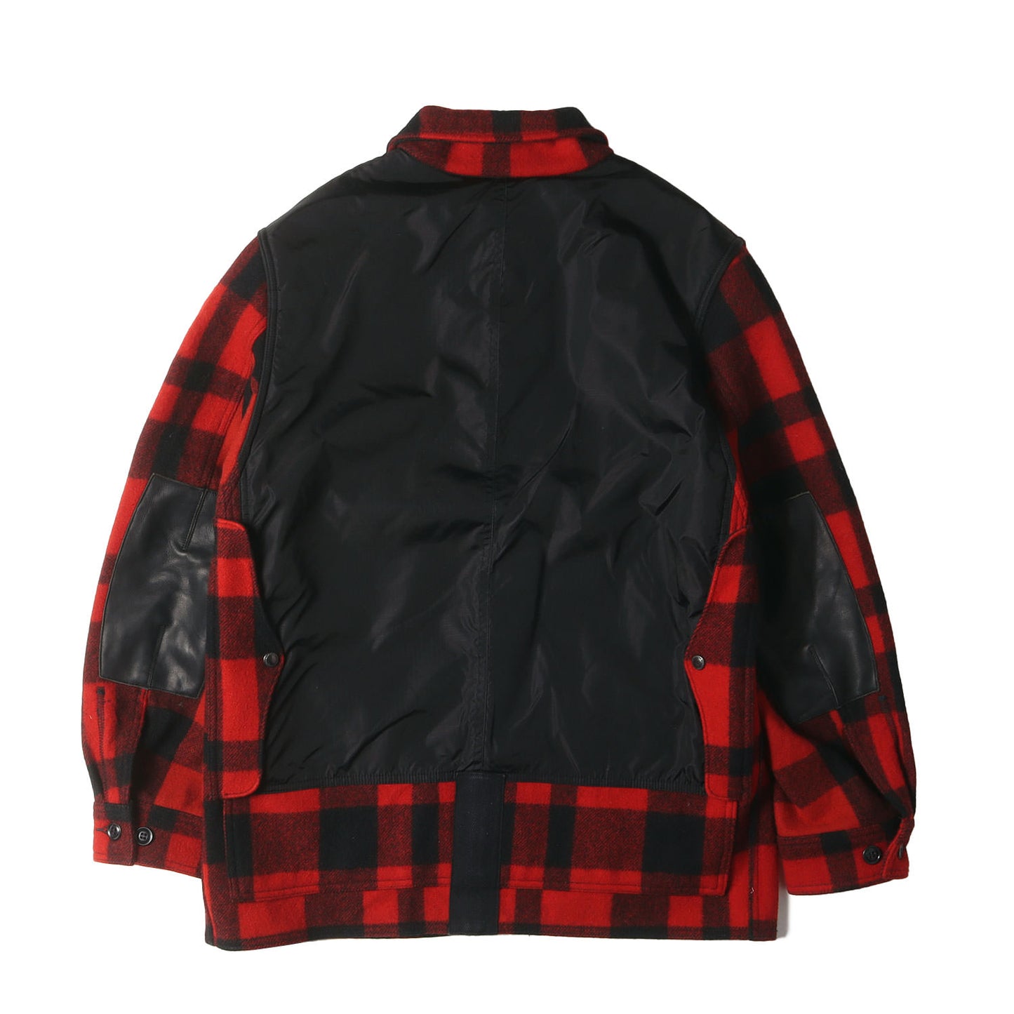 18AW × FILSON レザーエルボーパッチ リフレクター 切替 チェック ツイード マッキーノ ジャケット (WB-J105)