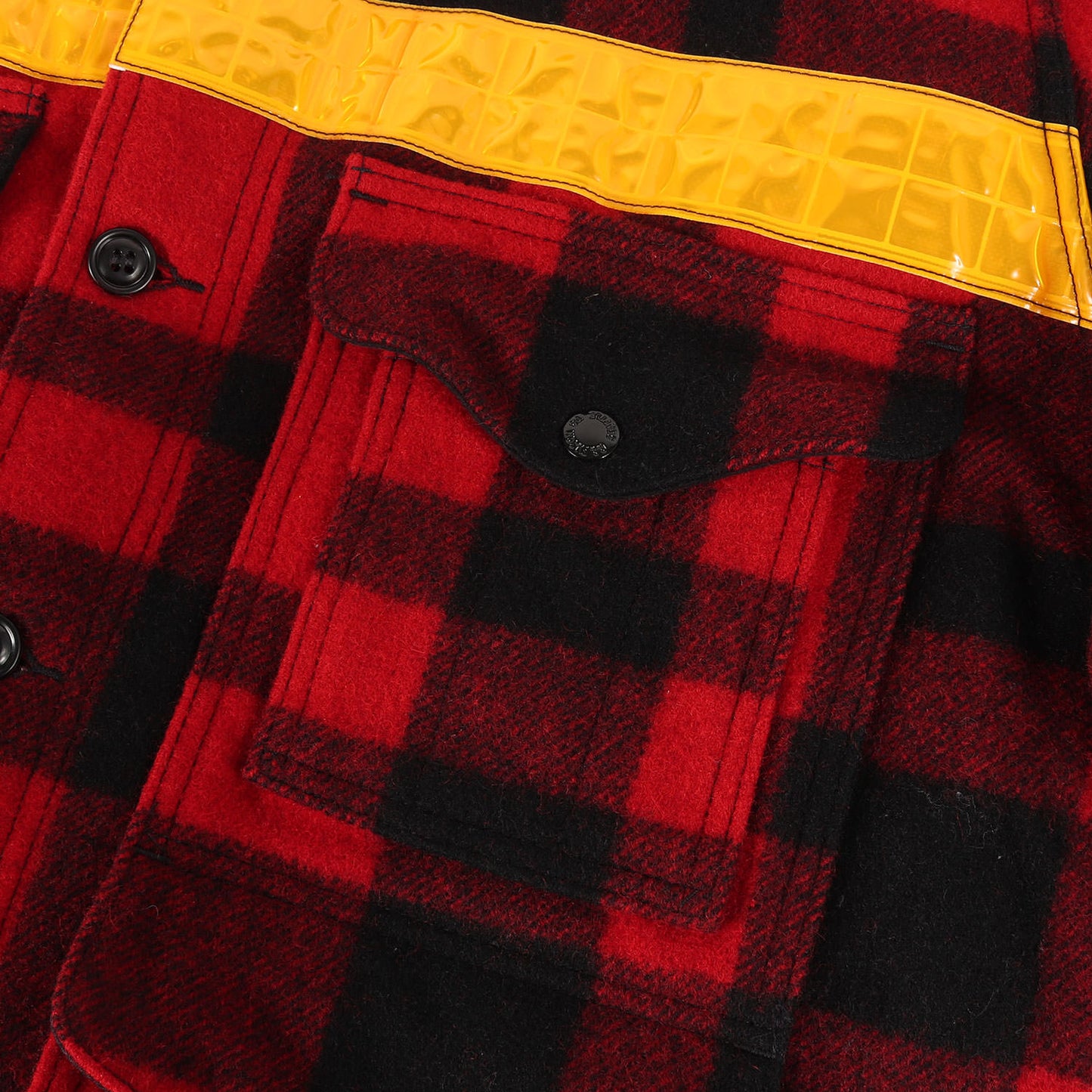 18AW × FILSON レザーエルボーパッチ リフレクター 切替 チェック ツイード マッキーノ ジャケット (WB-J105)