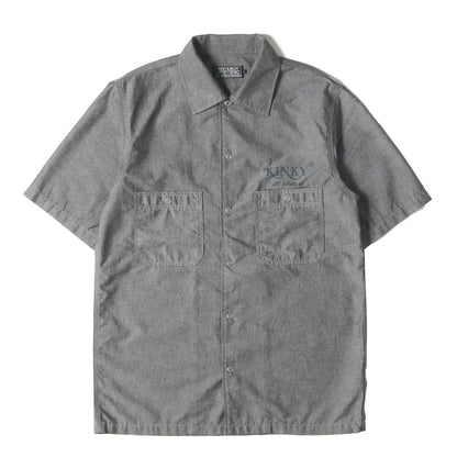 23SS KINKY JEANS ロゴ エンジニア シャンブレー 半袖シャツ (02232AH04)