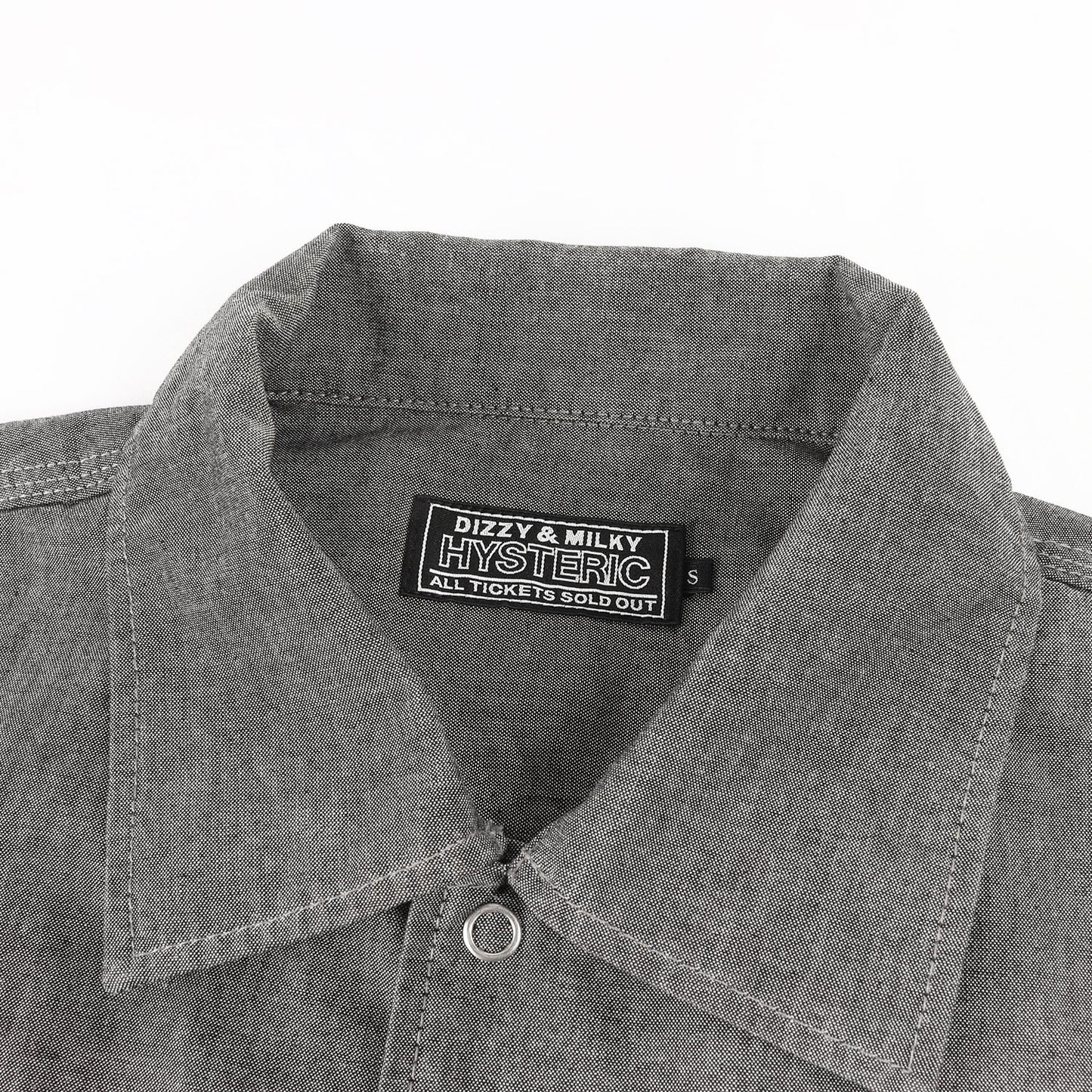 23SS KINKY JEANS ロゴ エンジニア シャンブレー 半袖シャツ (02232AH04)