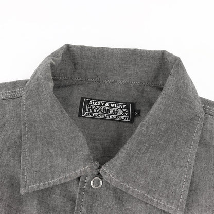 23SS KINKY JEANS ロゴ エンジニア シャンブレー 半袖シャツ (02232AH04)