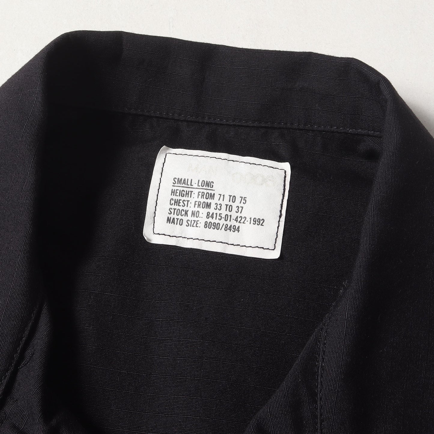 90s 米軍実物 U.S.ARMY BLACK 357 リップストップ BDU ジャケット