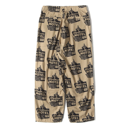 24SS HYSTERIC MOTEL柄 イージー ワイド パンツ (02241AP12) / ジッパーフライ