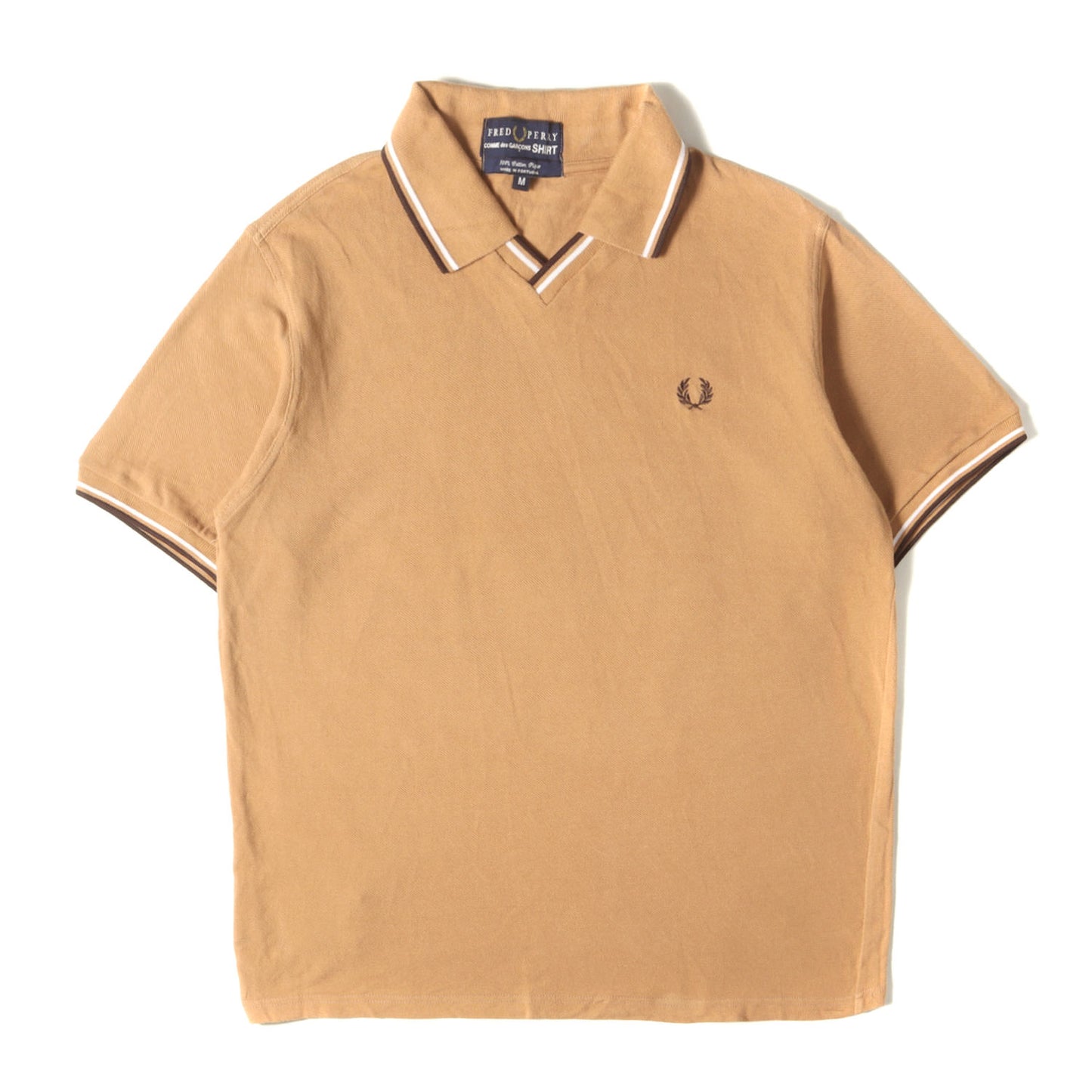 × FRED PERRY ローレル 刺繍 鹿の子 スキッパー ポロシャツ (S12303) / MADE IN PORTUGAL
