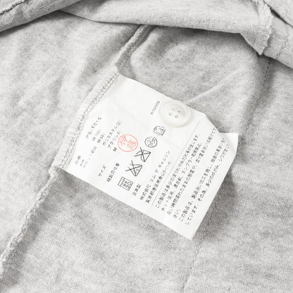 ストライプ 鹿の子 ドッキング バインダーネック Tシャツ (PE-T015)