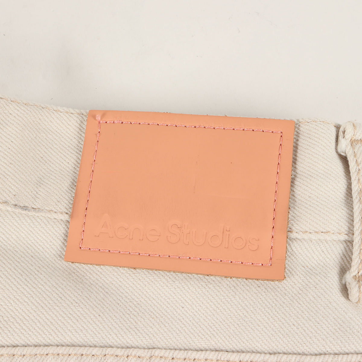 クラッシュ加工 ワイド デニム パンツ (2022 Split White) / ジッパーフライ