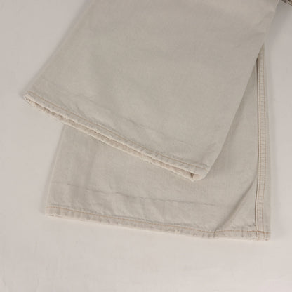 クラッシュ加工 ワイド デニム パンツ (2022 Split White) / ジッパーフライ