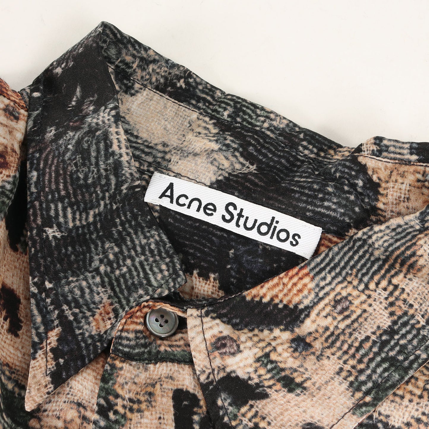 23AW ジオメトリック 総柄 レーヨン シャツ (Crinkled-finish Floral-print Shirt BB0536)