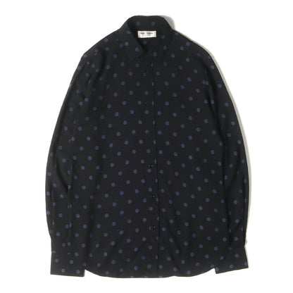 ポルカドット レーヨン ドレス シャツ (376919 Y324P)