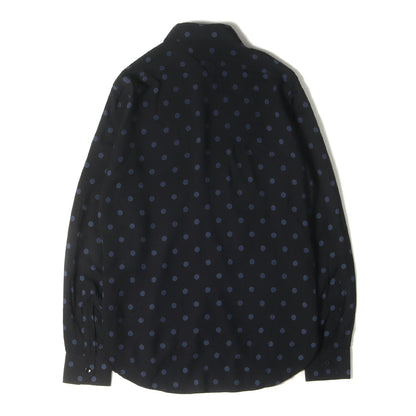 ポルカドット レーヨン ドレス シャツ (376919 Y324P)