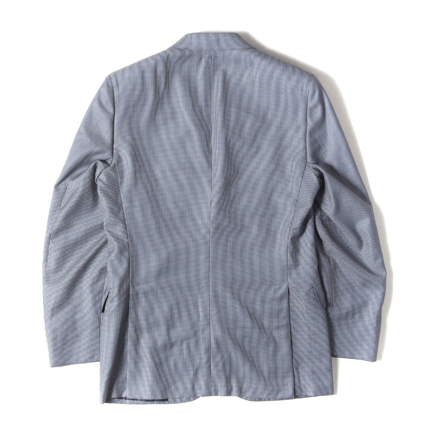 マイクロチェック Super170s ウール シルク 2B テーラード ジャケット (RG0D0R) / Sustainable