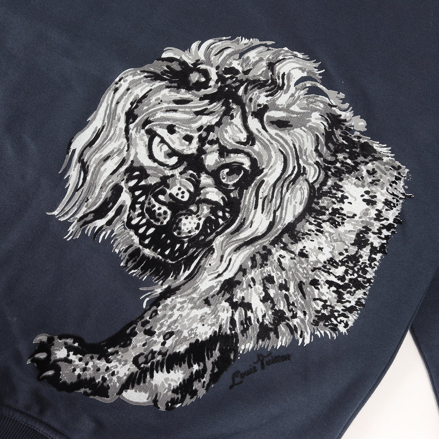 チャップマン ブラザーズ ライオン スウェット (Chapman Brothers Lion Flock Print Cotton Sweatshirt) / 裏起毛