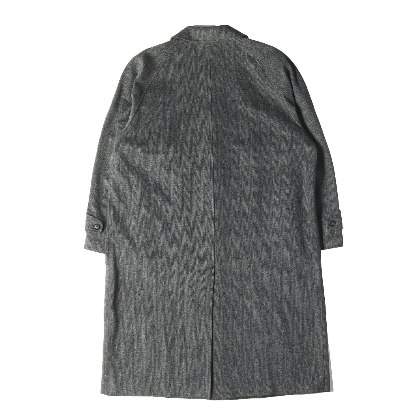 ヘリンボーン カシミヤ ステンカラー コート