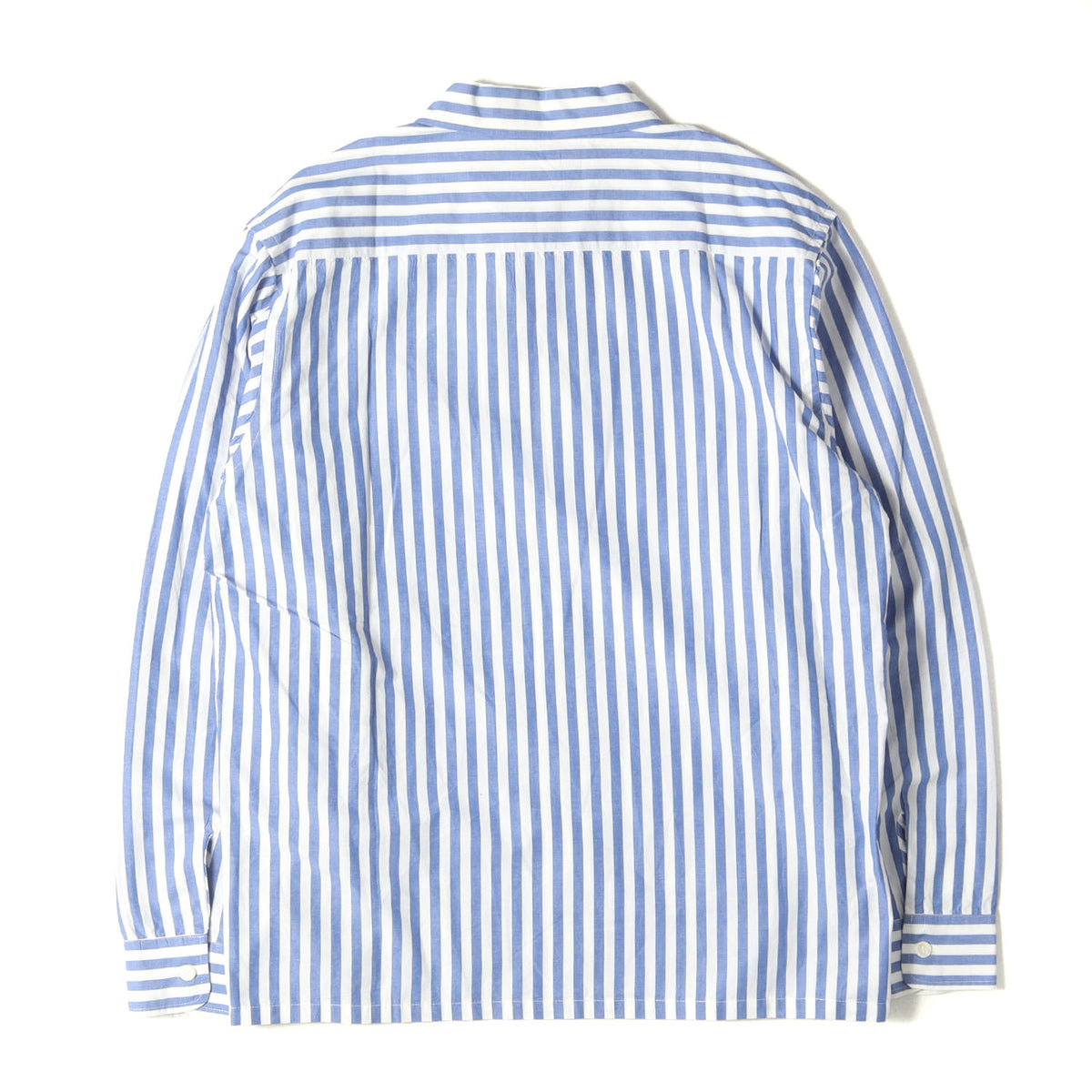 ストライプ コットン リネン オープンカラー シャツ (SD STRIPE OPEN COLLAR SHIRT)