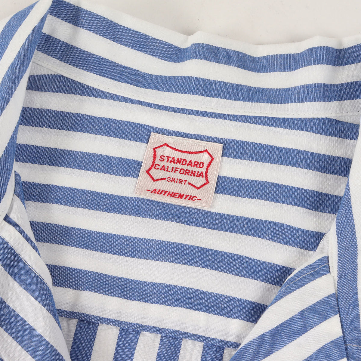 ストライプ コットン リネン オープンカラー シャツ (SD STRIPE OPEN COLLAR SHIRT)