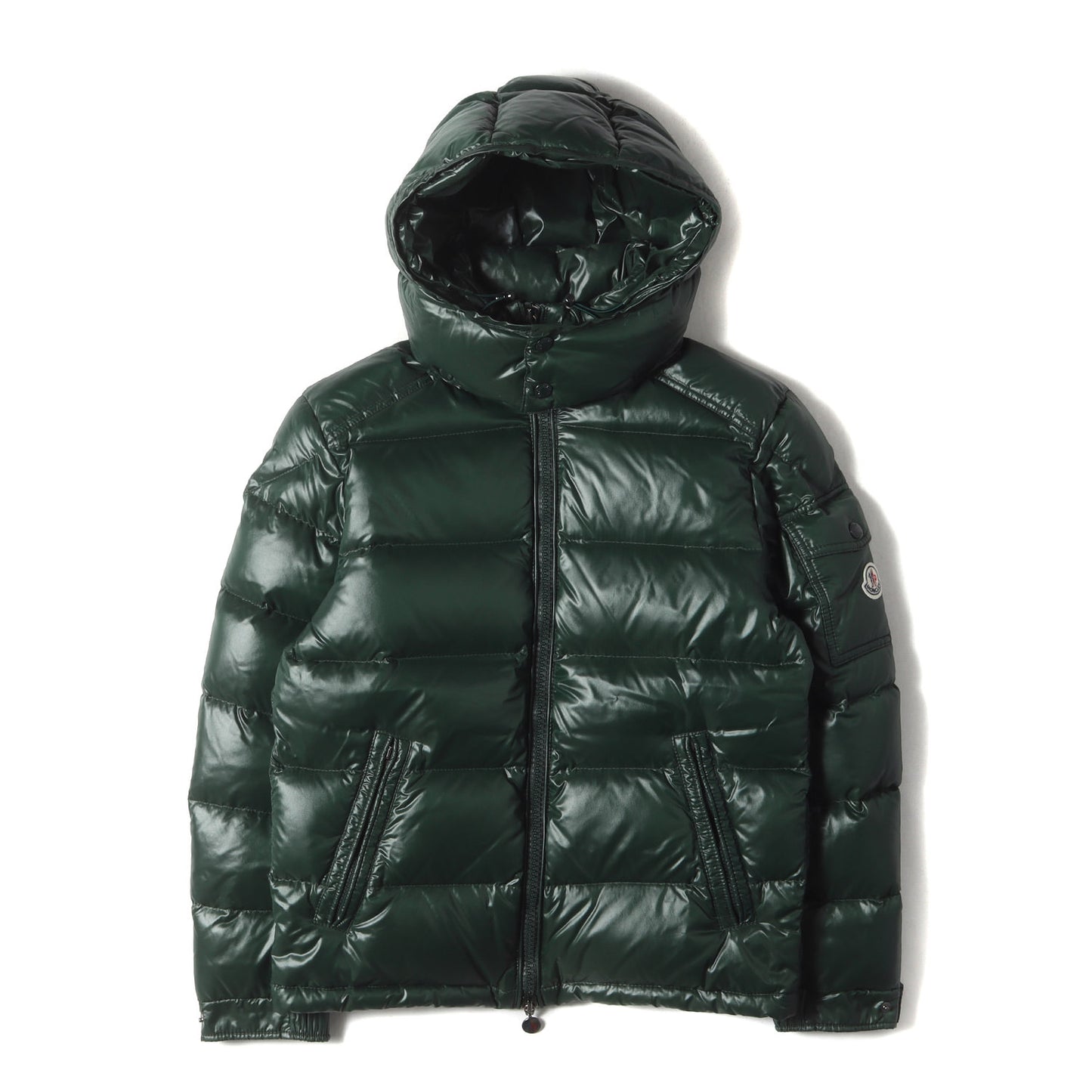 フード付き シャイニー ナイロン ダウン ジャケット (MAYA)