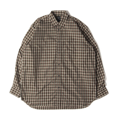 23AW ミニプレイドチェック ポリ ボタンダウンシャツ (TECH BUTTON DOWN SHIRT L/S MINI PLAIDS BE-85023W)