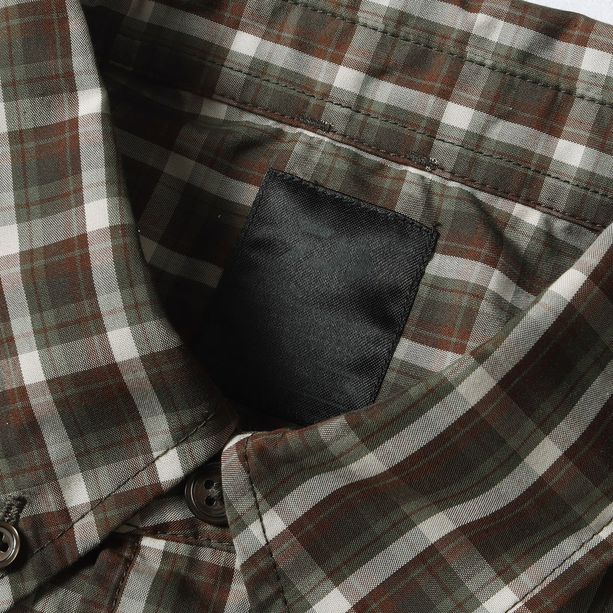 23AW ミニプレイドチェック ポリ ボタンダウンシャツ (TECH BUTTON DOWN SHIRT L/S MINI PLAIDS BE-85023W)