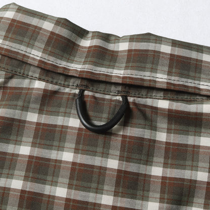 23AW ミニプレイドチェック ポリ ボタンダウンシャツ (TECH BUTTON DOWN SHIRT L/S MINI PLAIDS BE-85023W)