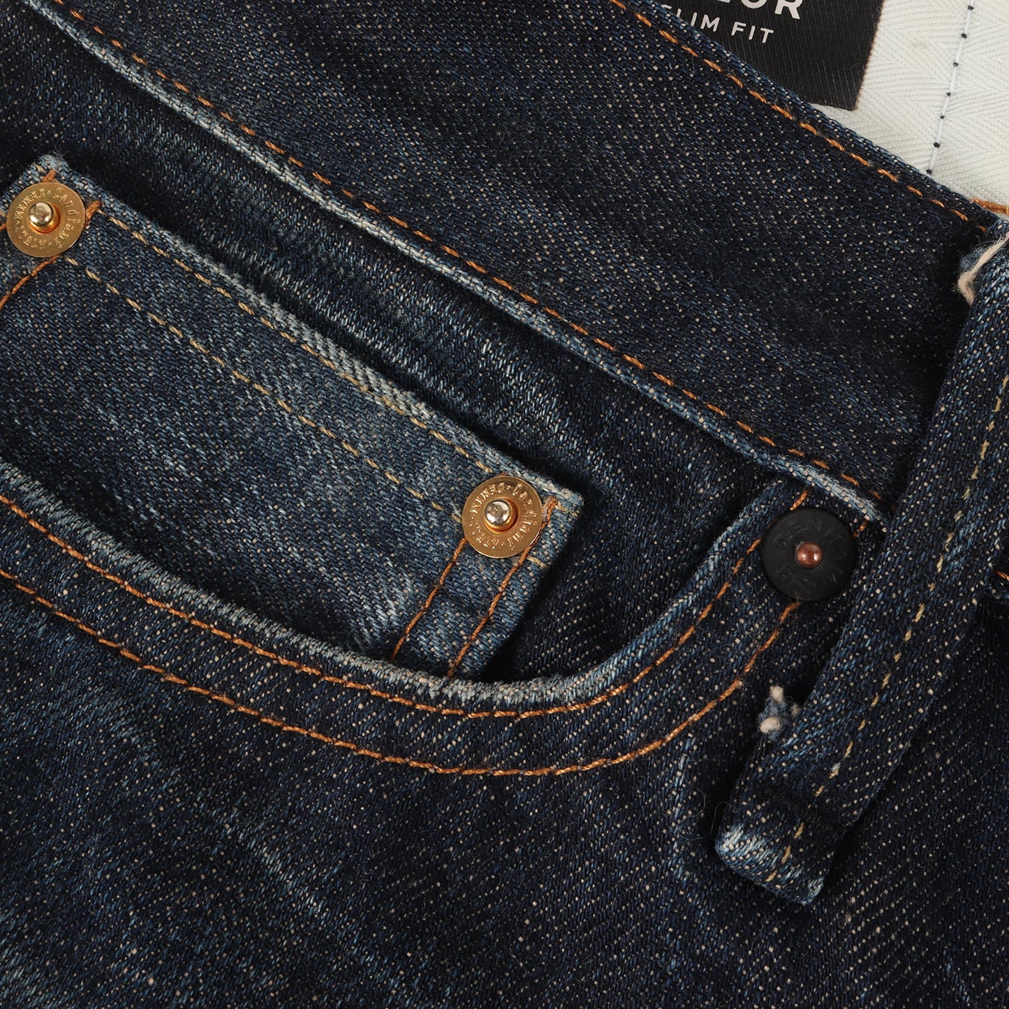 ヴィンテージ加工 スリム テーパード デニム パンツ (RAZOR SLIM FIT 01-16-08-11-014)