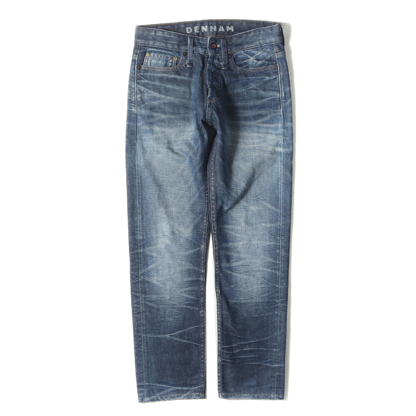 ヴィンテージ加工 スリム テーパード ストレッチ デニム パンツ (RAZOR SLIM FIT 01-17-08-11-012)