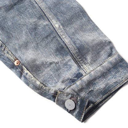 22SS × Levis × BerBerJin デニム 転写 プリント コットンリネン トラッカー ジャケット (WI-J907)