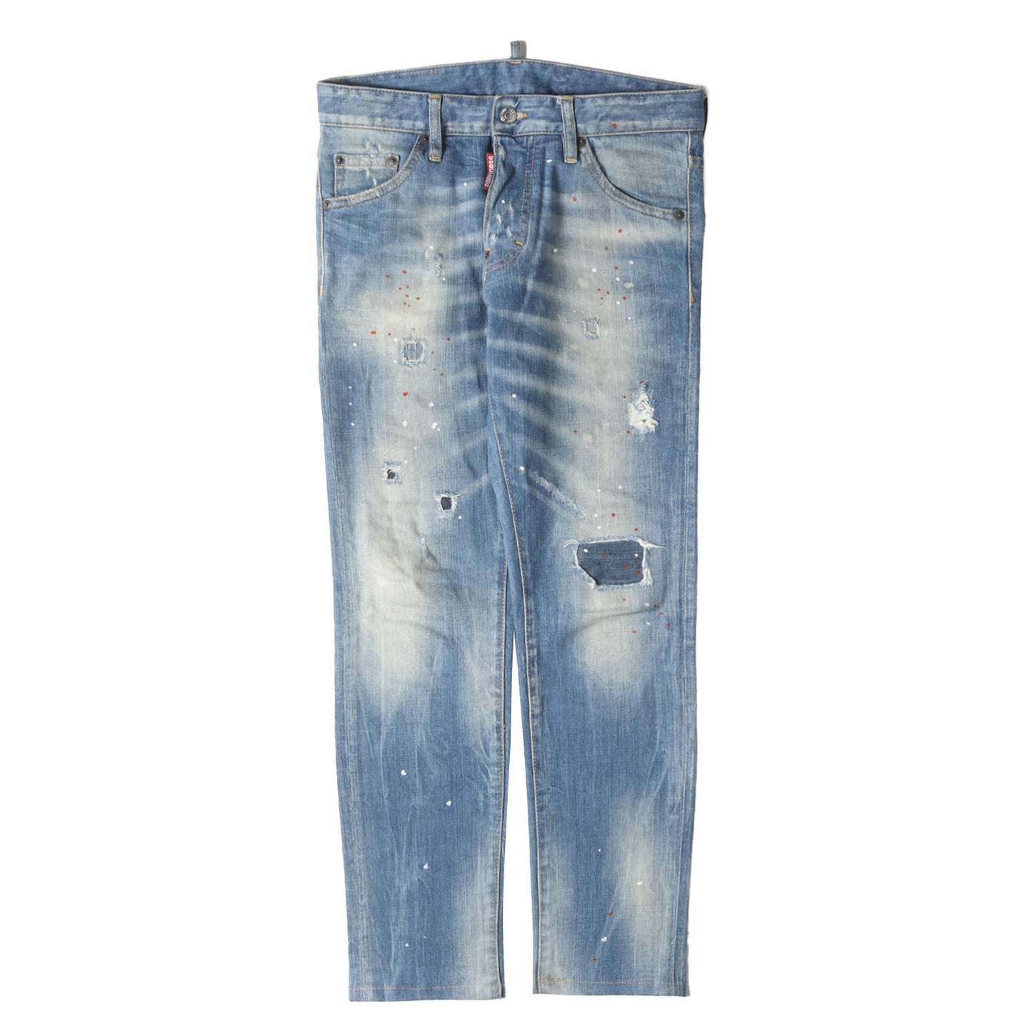 ダメージリペア加工 ストレッチ スリム デニムパンツ (Cool guy jean S71LB0089 S30144)
