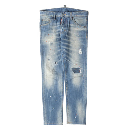 ダメージリペア加工 ストレッチ スリム デニムパンツ (Cool guy jean S71LB0089 S30144)
