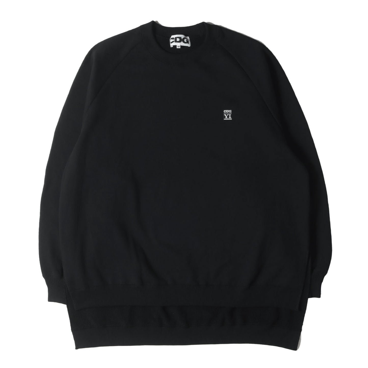 23AW × yamaichi CDG YI ロゴ ワッペン 刺繍 スウェット (OVERSIZED LONG BACK SWEATSHIRT SL-T001) / 裏毛