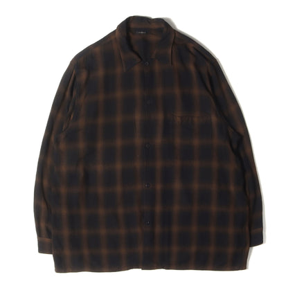 24SS オンブレチェック レーヨン オープンカラー シャツ (Rayon collar open shirt Z01-02005)
