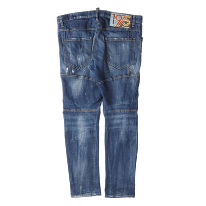 ダメージリペア加工 立体裁断 ストレッチ デニムパンツ (Tidy Biker Jeans S71LB0493 S30342)