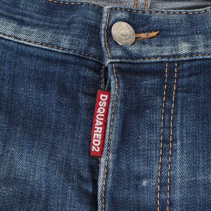 ダメージリペア加工 立体裁断 ストレッチ デニムパンツ (Tidy Biker Jeans S71LB0493 S30342)