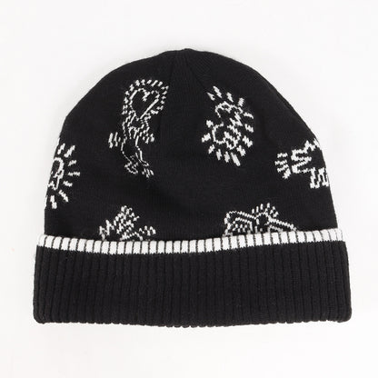 23AW × Keith Haring アイコン柄 ニット ビーニー