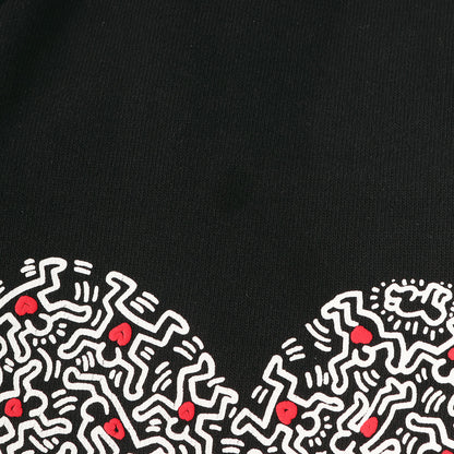 23AW × Keith Haring ハートグラフィック スウェットパンツ