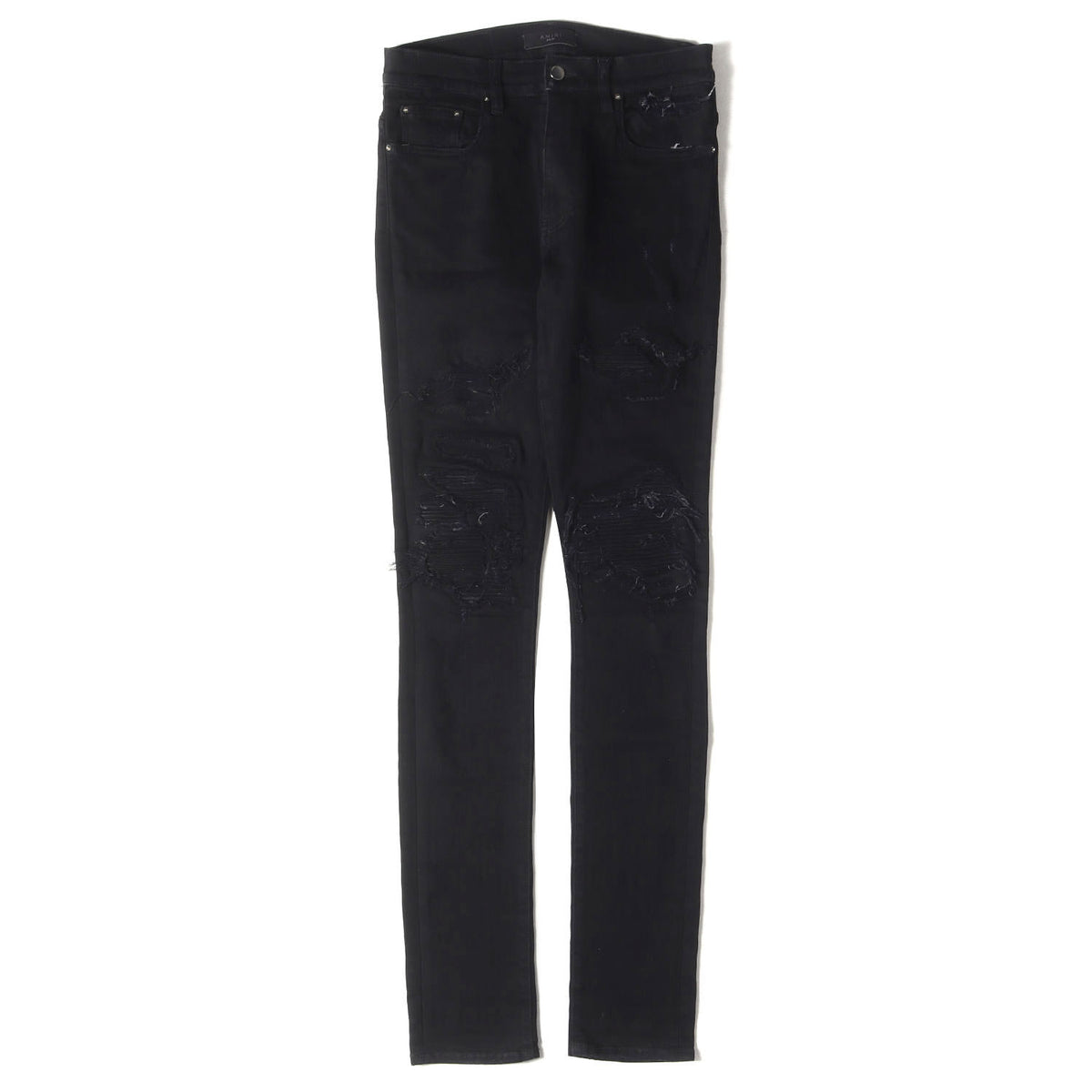 AMIRI (アミリ) 蛇腹 クラッシュリペア加工 ストレッチ スキニー 